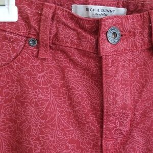 Dark Orange Design Pants